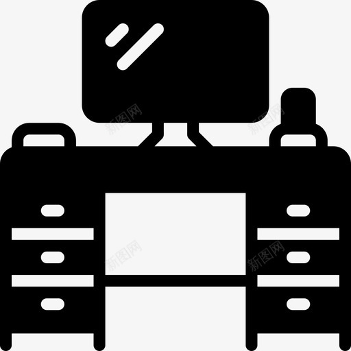 电脑桌设备办公室图标svg_新图网 https://ixintu.com 办公室 办公设备 工作空间 电脑桌 设备