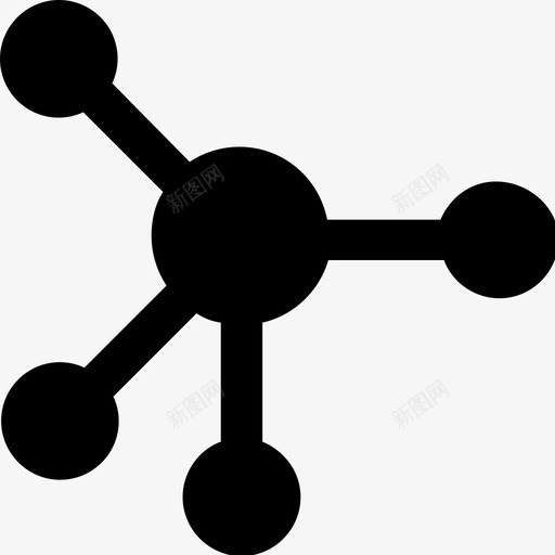 网络连接共享图标svg_新图网 https://ixintu.com 共享 科学和技术图标集 结构 网络 连接