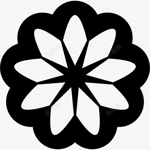 百合花自然花水图标svg_新图网 https://ixintu.com 水 百合花 自然花