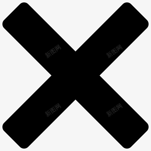 关闭取消交叉图标svg_新图网 https://ixintu.com 交叉 关闭 删除 取消 社交网络