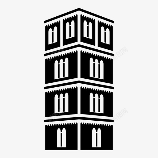 钟楼建筑地标图标svg_新图网 https://ixintu.com 地标 建筑 都灵 钟楼