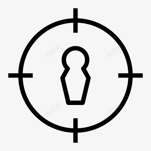 目标群目标焦点图标svg_新图网 https://ixintu.com 业务细线图标集 焦点 目标 目标群 范围 视野