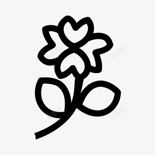 花花园叶子图标svg_新图网 https://ixintu.com 叶子 植物 自然 花 花园