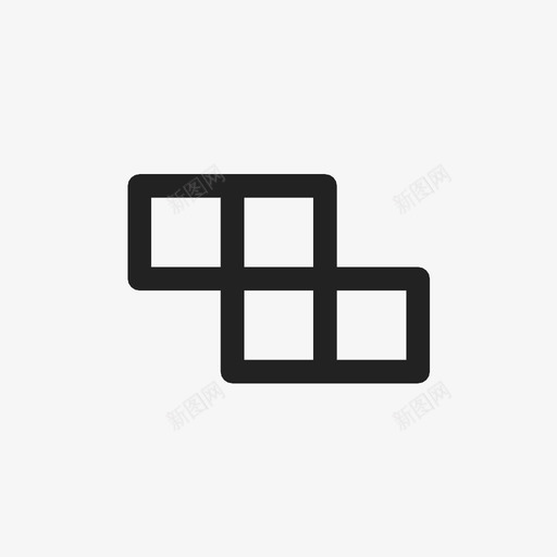 z形方块游戏图标svg_新图网 https://ixintu.com z形 俄罗斯方块 方块 游戏 线