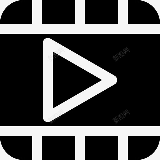 视频电影院电影图标svg_新图网 https://ixintu.com 基本用户界面填充 播放 电影 电影院 视频