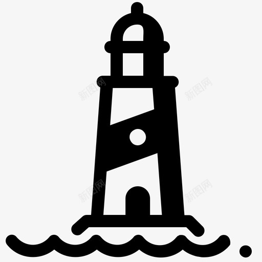 灯塔建筑海洋图标svg_新图网 https://ixintu.com 建筑 海洋 灯塔