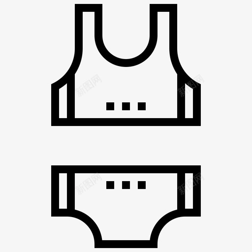 连体衣运动装比基尼图标svg_新图网 https://ixintu.com 比基尼 运动 运动装 连体衣