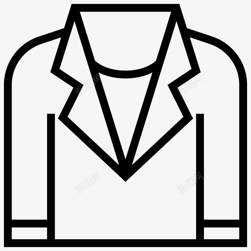 西服衣领衬衫图标svg_新图网 https://ixintu.com 办公用品 女士 工作服 衣领 衬衫 西服
