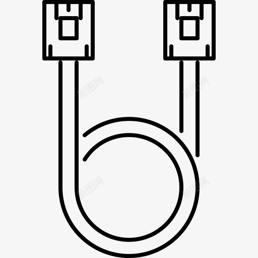 sata电缆计算机图标svg_新图网 https://ixintu.com sata 技术 电线 电缆 计算机 计算机外形