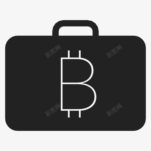 比特币公文包货币图标svg_新图网 https://ixintu.com 公文包 比特币 电子 虚拟 货币