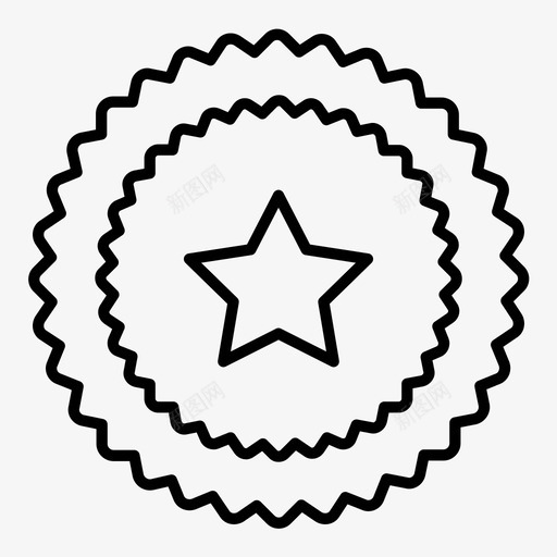 徽章畅销徽章胸针图标svg_新图网 https://ixintu.com 信任徽章 徽章 徽章线条图标 畅销徽章 胸针 验证徽章
