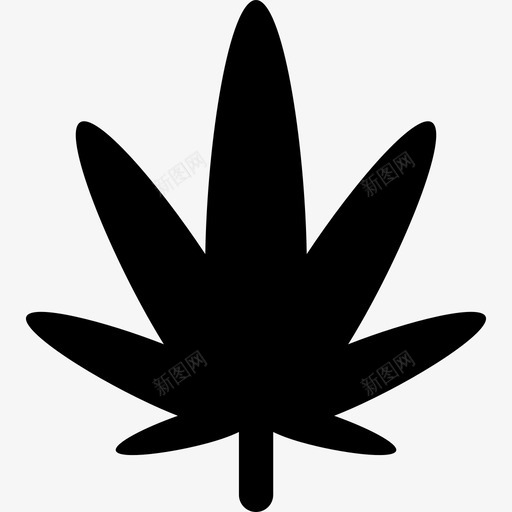 大麻叶自然图标svg_新图网 https://ixintu.com 大麻叶 自然