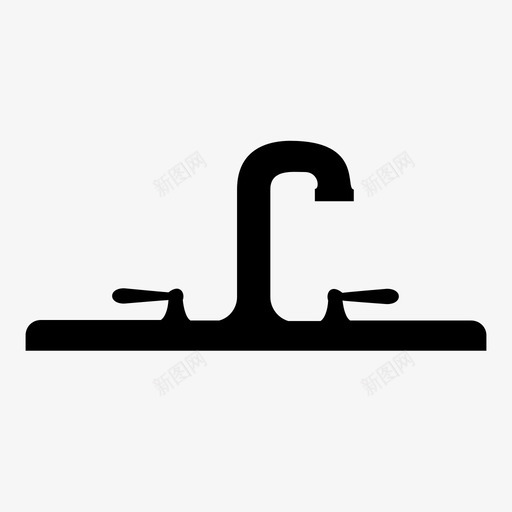 水槽水龙头喷嘴图标svg_新图网 https://ixintu.com 喷嘴 家用 水槽 水龙头