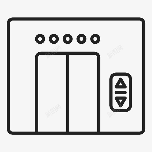 电梯客舱标牌图标svg_新图网 https://ixintu.com 上去 客舱 标牌 电梯