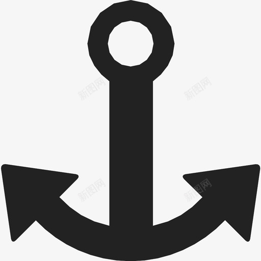 锚船停留图标svg_新图网 https://ixintu.com 停止 停留 标记 船 锚