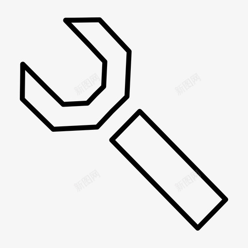 扳手螺母扳手管子扳手图标svg_新图网 https://ixintu.com 扭矩扳手 扳手 扳手工具 管子扳手 螺母扳手