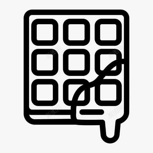 华夫饼挡板黄油图标svg_新图网 https://ixintu.com 华夫饼 挡板 甜味 酱汁 面团 餐车 黄油