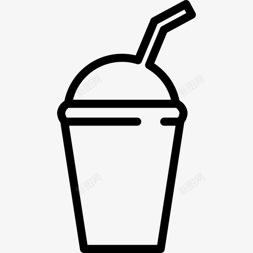 含吸管的软饮料吃的其他图标svg_新图网 https://ixintu.com 其他 吃的 含吸管的软饮料