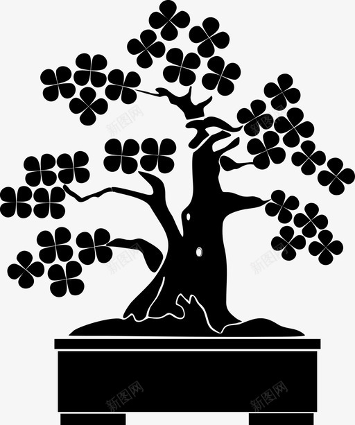 盆景图标svg_新图网 https://ixintu.com 盆景