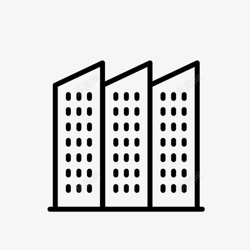 建筑物城市高层建筑图标svg_新图网 https://ixintu.com 城市 城镇 塔楼 建筑物 摩天大楼 高层建筑