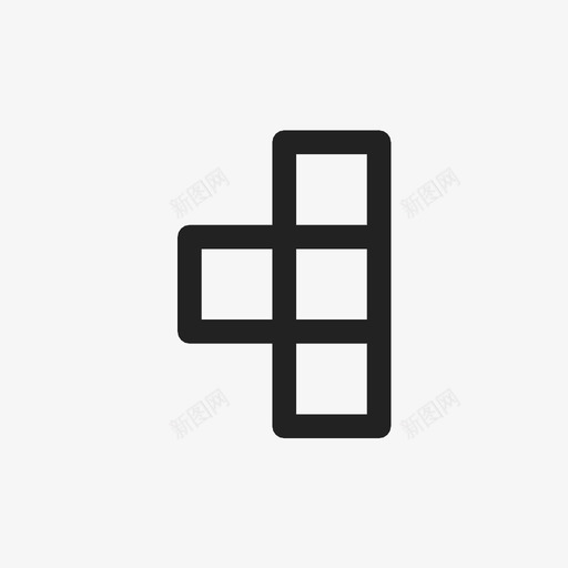 t形方块游戏图标svg_新图网 https://ixintu.com t形 俄罗斯方块 方块 游戏 线