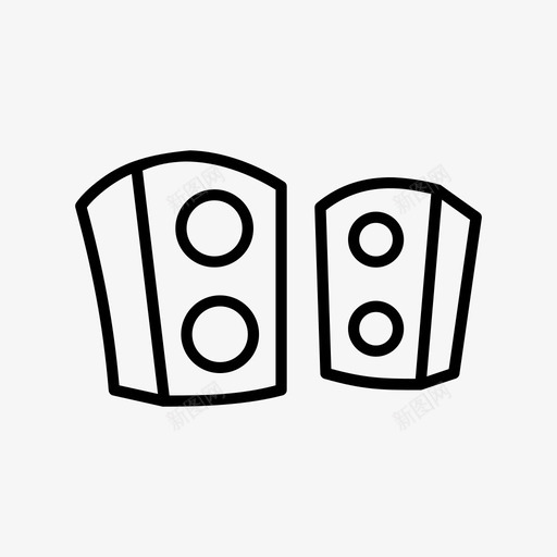 音响系统音乐扬声器图标svg_新图网 https://ixintu.com 扬声器 音乐 音响系统 音调