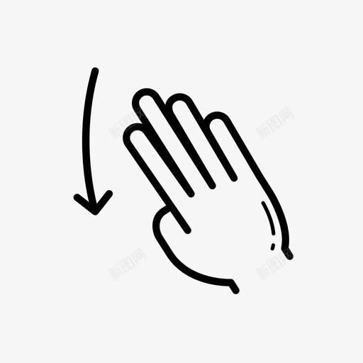 轻拍俯拍触摸手势图标svg_新图网 https://ixintu.com 俯拍 触摸手势 轻拍