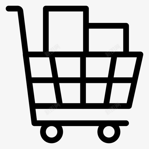 杂货水桶电子商务图标svg_新图网 https://ixintu.com 商店 手推车 搜索引擎优化营销线图标第1卷 杂货 水桶 电子商务 购物
