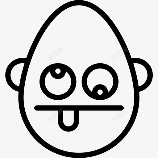 疯狂秃头男人表情脸图标svg_新图网 https://ixintu.com 疯狂秃头男人表情 脸