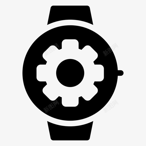 时间集iwatch选项图标svg_新图网 https://ixintu.com iwatch 搜索引擎优化营销字形图标第一卷 时间集 智能手表 设置 选项