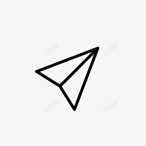 纸面消息发送图标svg_新图网 https://ixintu.com office应用程序 发送 消息 纸面
