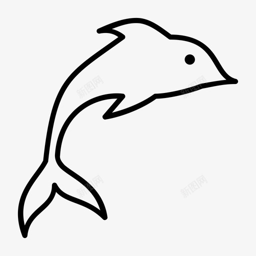 海豚哺乳动物海洋图标svg_新图网 https://ixintu.com 哺乳动物 海洋 海豚 游泳