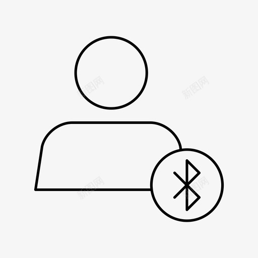 蓝牙用户帐户配置文件图标svg_新图网 https://ixintu.com 帐户 无线 蓝牙用户 配置文件