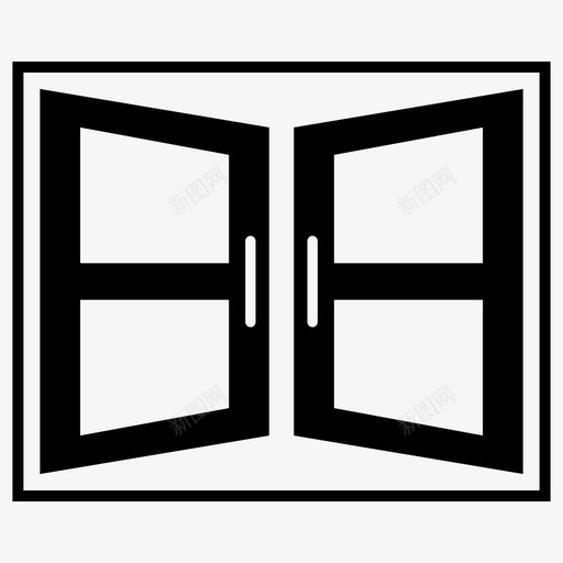 窗户窗框玻璃图标svg_新图网 https://ixintu.com 家居 景观 玻璃 窗户 窗框