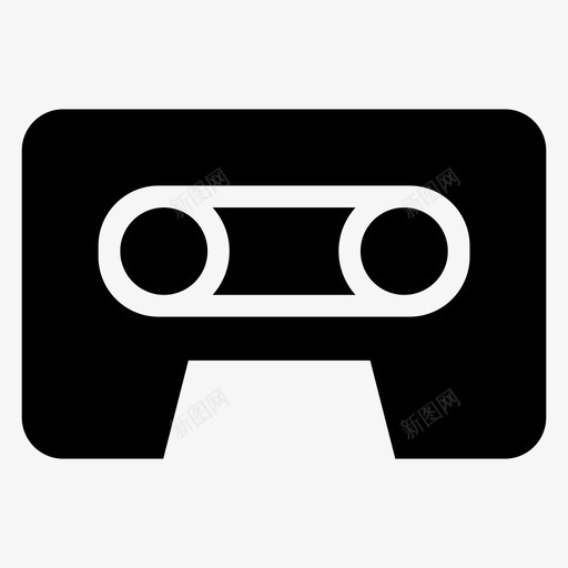 盒式磁带音频音乐图标svg_新图网 https://ixintu.com 声音 录音 录音机 盒式磁带 音乐 音乐音频和视频字形图标 音频