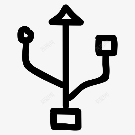设备电缆数据图标svg_新图网 https://ixintu.com usb usbc 存储 数据 电子手绘图标 电缆 设备