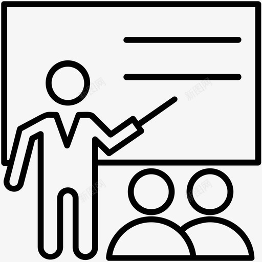 培训商务课堂图标svg_新图网 https://ixintu.com 商务 培训 演示 网页设计和开发平面线图标 讲座 课堂