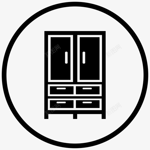 办公桌橱柜书桌抽屉图标svg_新图网 https://ixintu.com 书桌 书桌抽屉 储物抽屉 办公桌 家具 旗帜 橱柜 用户 记事本