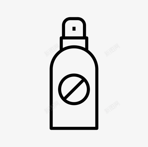 驱虫剂苍蝇杀虫剂图标svg_新图网 https://ixintu.com 杀虫剂 苍蝇 蚊虫 野营细线图标集 驱虫剂