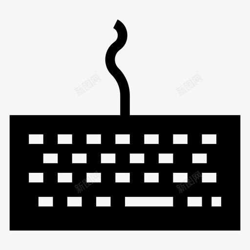 键盘苹果硬件图标svg_新图网 https://ixintu.com 产品 媒体 技术 硬件 苹果 计算机硬件符号 键盘
