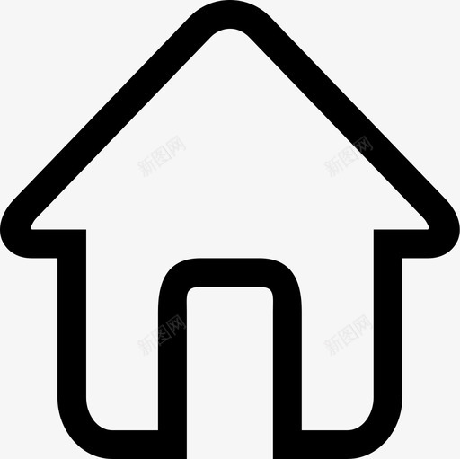 首页icon(未填充)svg_新图网 https://ixintu.com 首页icon(未填充) icon