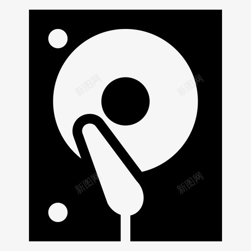 硬盘驱动器旋律播放图标svg_新图网 https://ixintu.com 声音 录音 播放 播放器 旋律 硬盘驱动器 音乐音频和视频字形图标