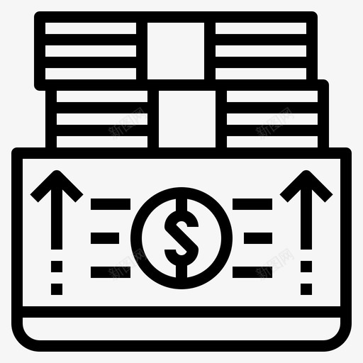 透支账户钱图标svg_新图网 https://ixintu.com 取款 更多 账户 透支 钱 银行
