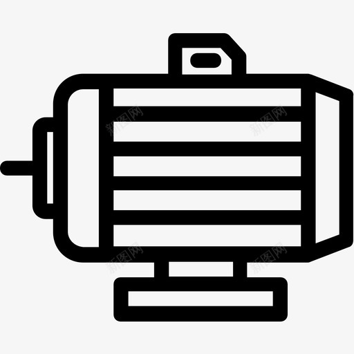 水泵电子水站图标svg_新图网 https://ixintu.com 工业平滑线图标集 水泵 水站 电子