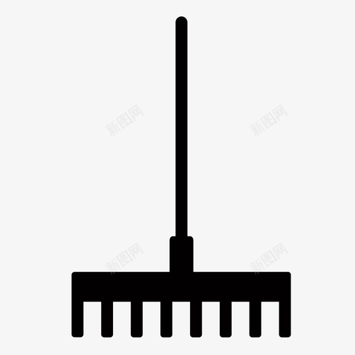 耙子园艺园艺工具图标svg_新图网 https://ixintu.com 园艺 园艺工具 耙子