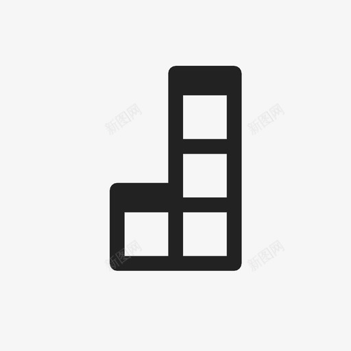 j形向下方块游戏图标svg_新图网 https://ixintu.com j形向下 俄罗斯方块 方块 游戏 直线