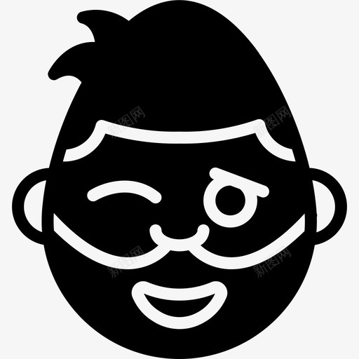 眨眼蒙面人表情图脸表情图立体图标svg_新图网 https://ixintu.com 眨眼蒙面人表情图 脸 表情图立体