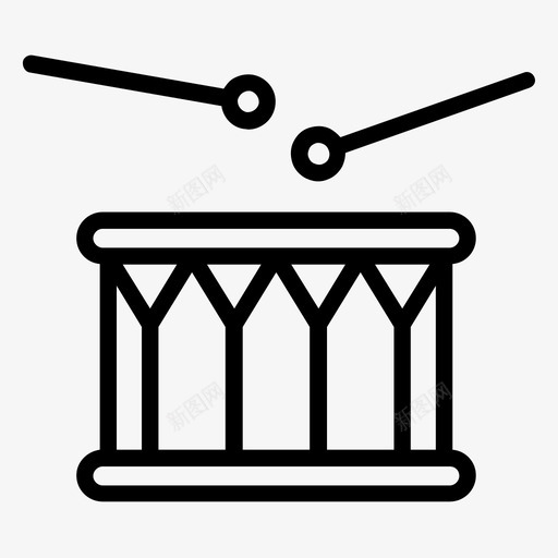 鼓乐器音乐图标svg_新图网 https://ixintu.com 乐器 声音 音乐 鼓