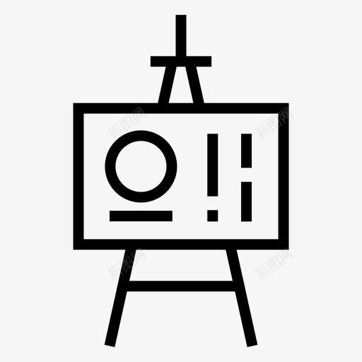 商业计划书画架方案图标svg_新图网 https://ixintu.com 三脚架 商业细线图标集 商业计划书 战略 方案 画架