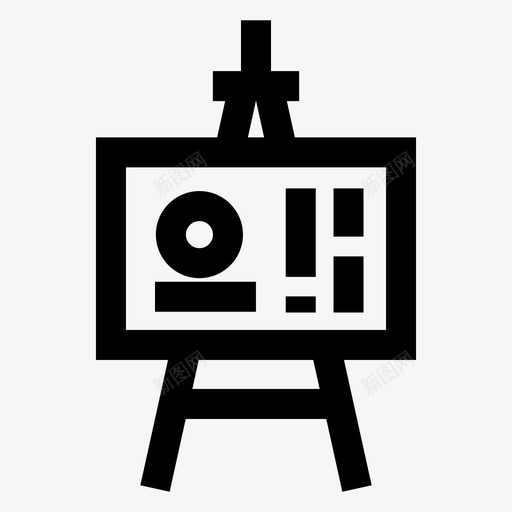 商业计划书画架方案图标svg_新图网 https://ixintu.com 三脚架 商业计划书 商业轮廓图标集 方案 画架 策略
